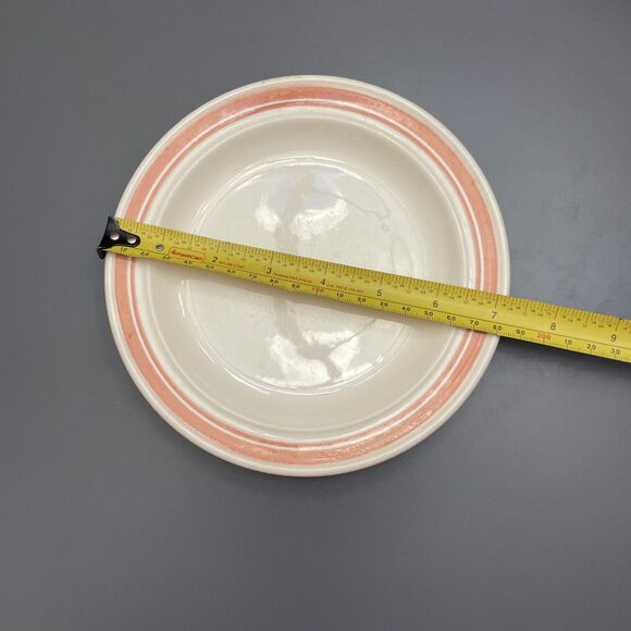 Vintage Homer Laughlin 5 Dishes: 3 Bowls 1 Plate Creamer Eggshell W/Orange Trim - Picture 12 of 16